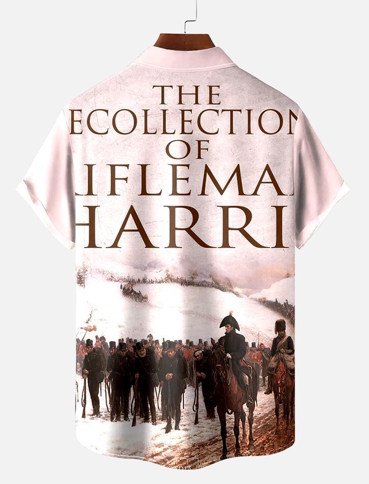 Book Pattern Short Sleeve Shirt