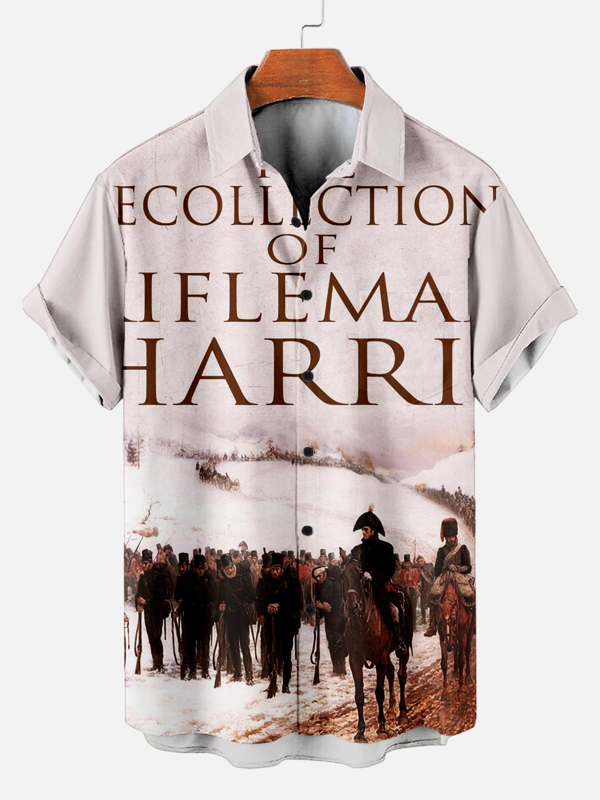 Book Pattern Short Sleeve Shirt