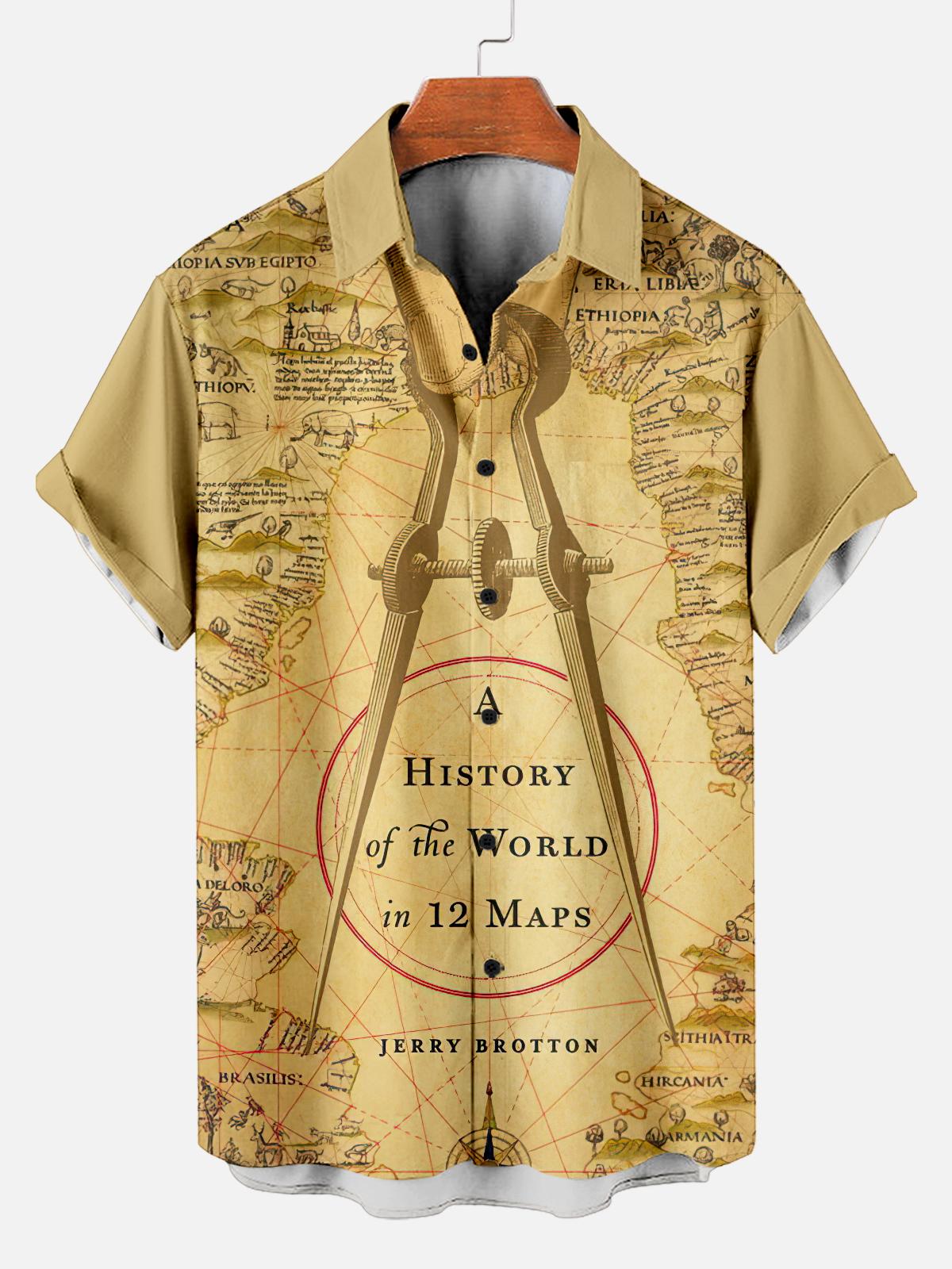 Book Pattern Short Sleeve Shirt