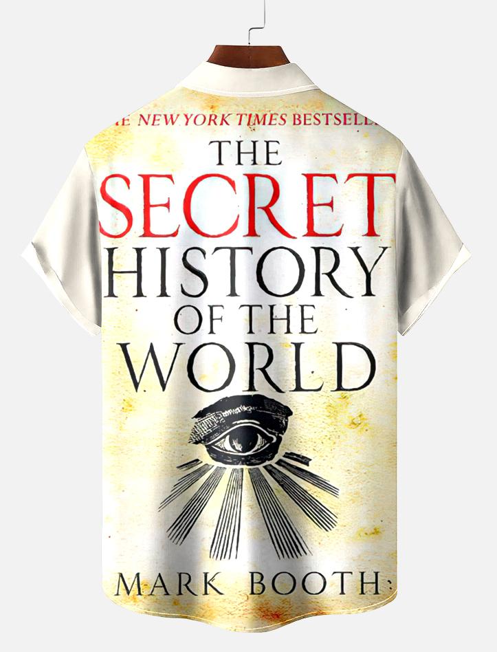 Book Pattern Short Sleeve Shirt