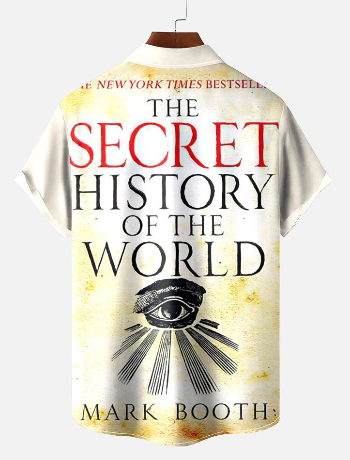 Book Pattern Short Sleeve Shirt