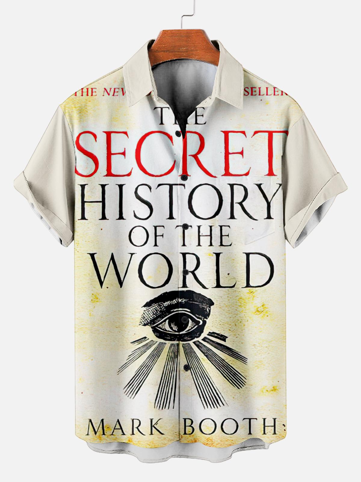 Book Pattern Short Sleeve Shirt