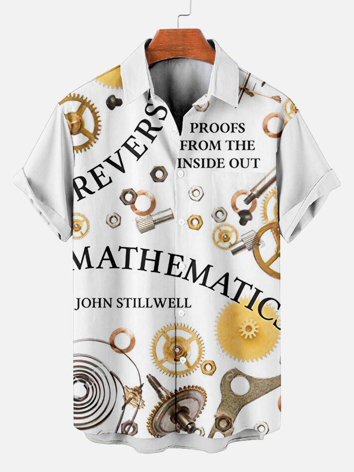 Book Pattern Short Sleeve Shirt