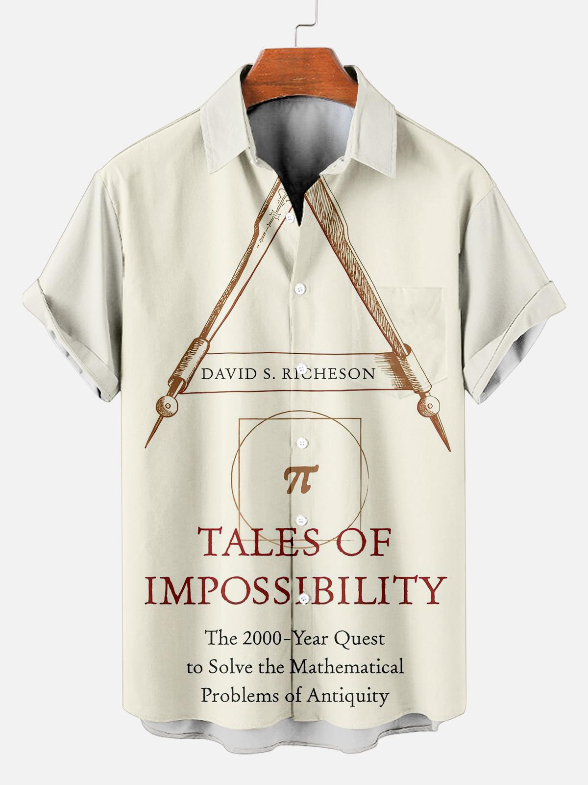 Book Pattern Short Sleeve Shirt