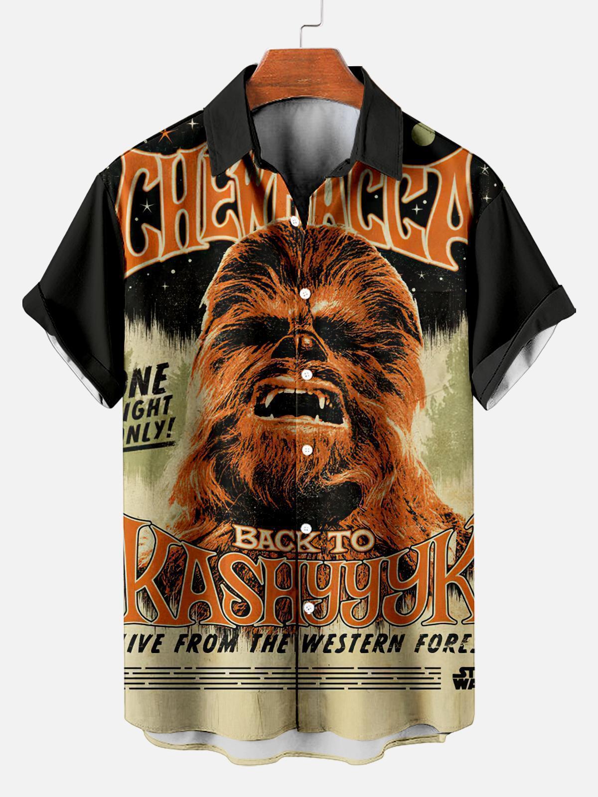 [Copy]Men's Vintage Witch Oil Painting Art Halloween Short Sleeve Shirt