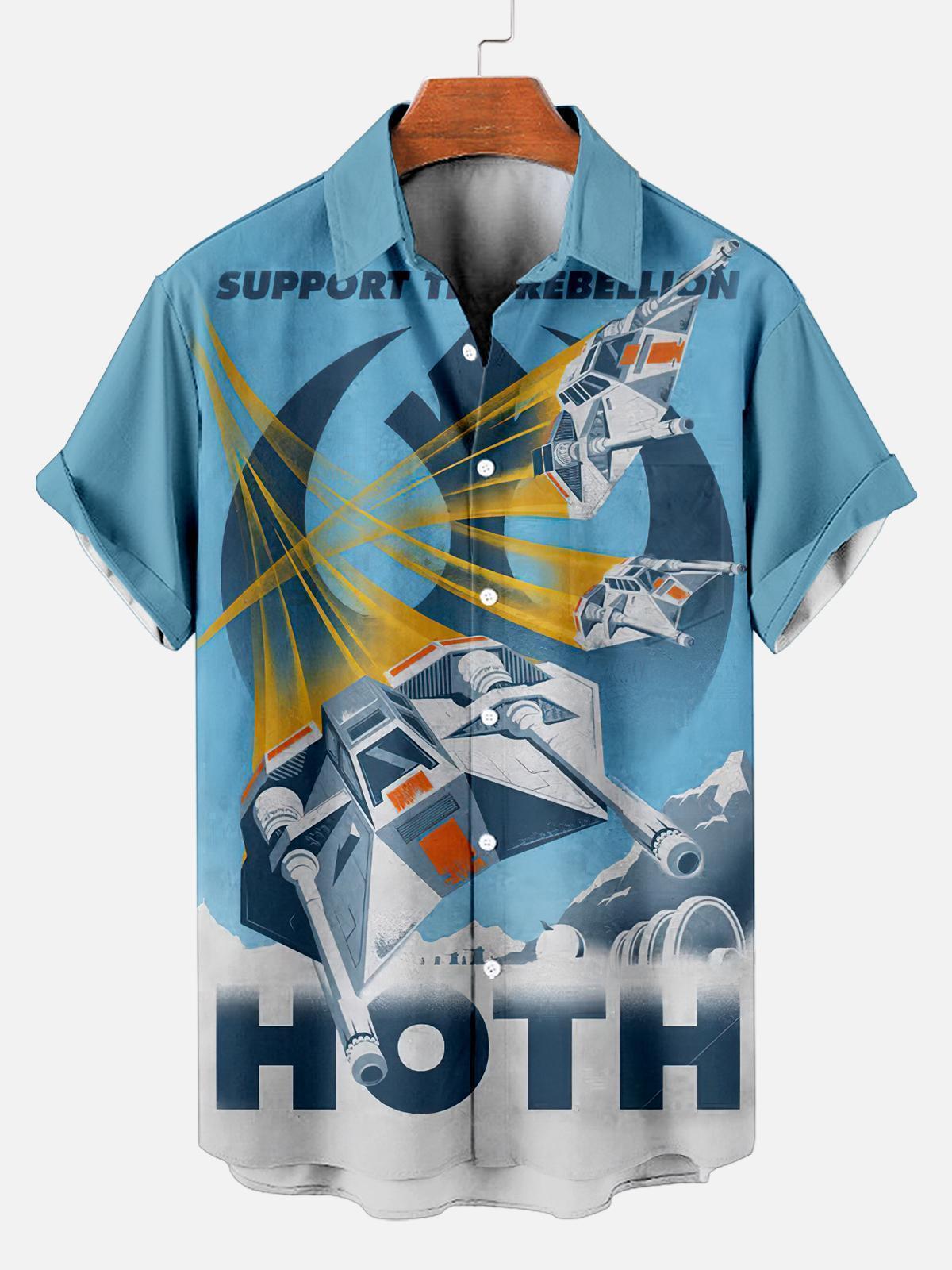 Men's Vintage Classic Movie Graphic Short Sleeve Shirt