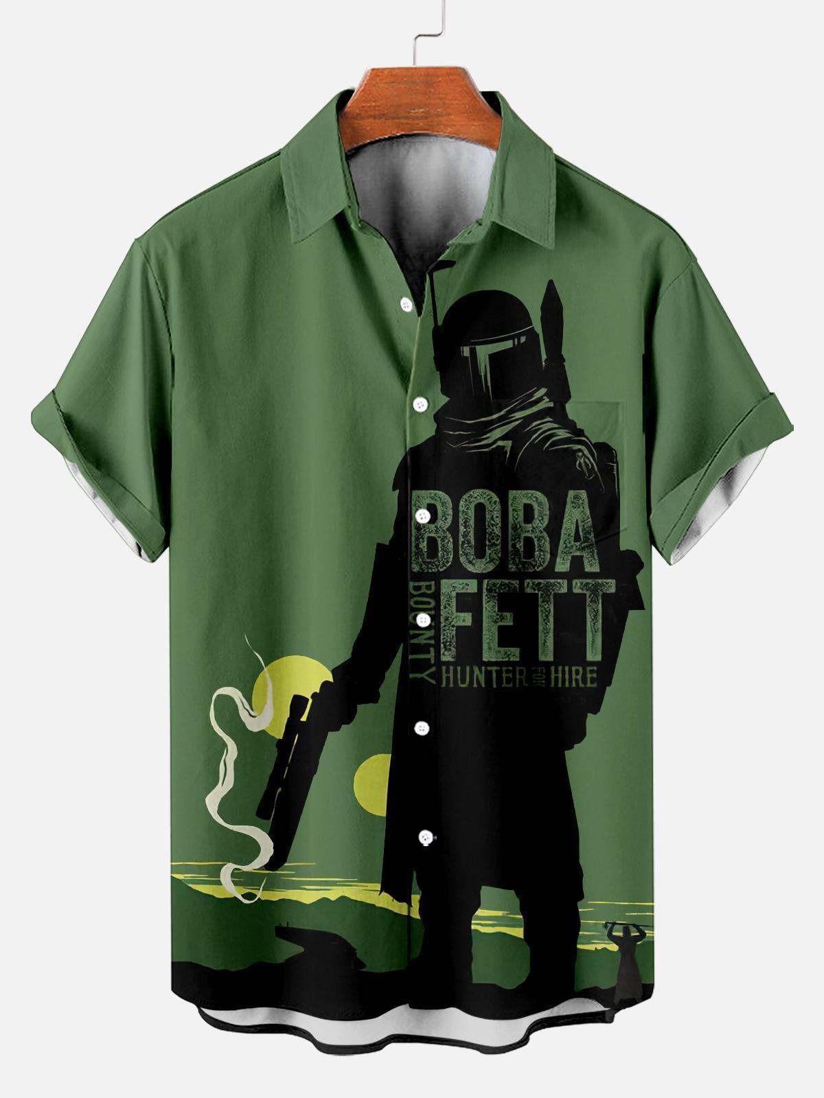 Men's Vintage Classic Movie Graphic Short Sleeve Shirt