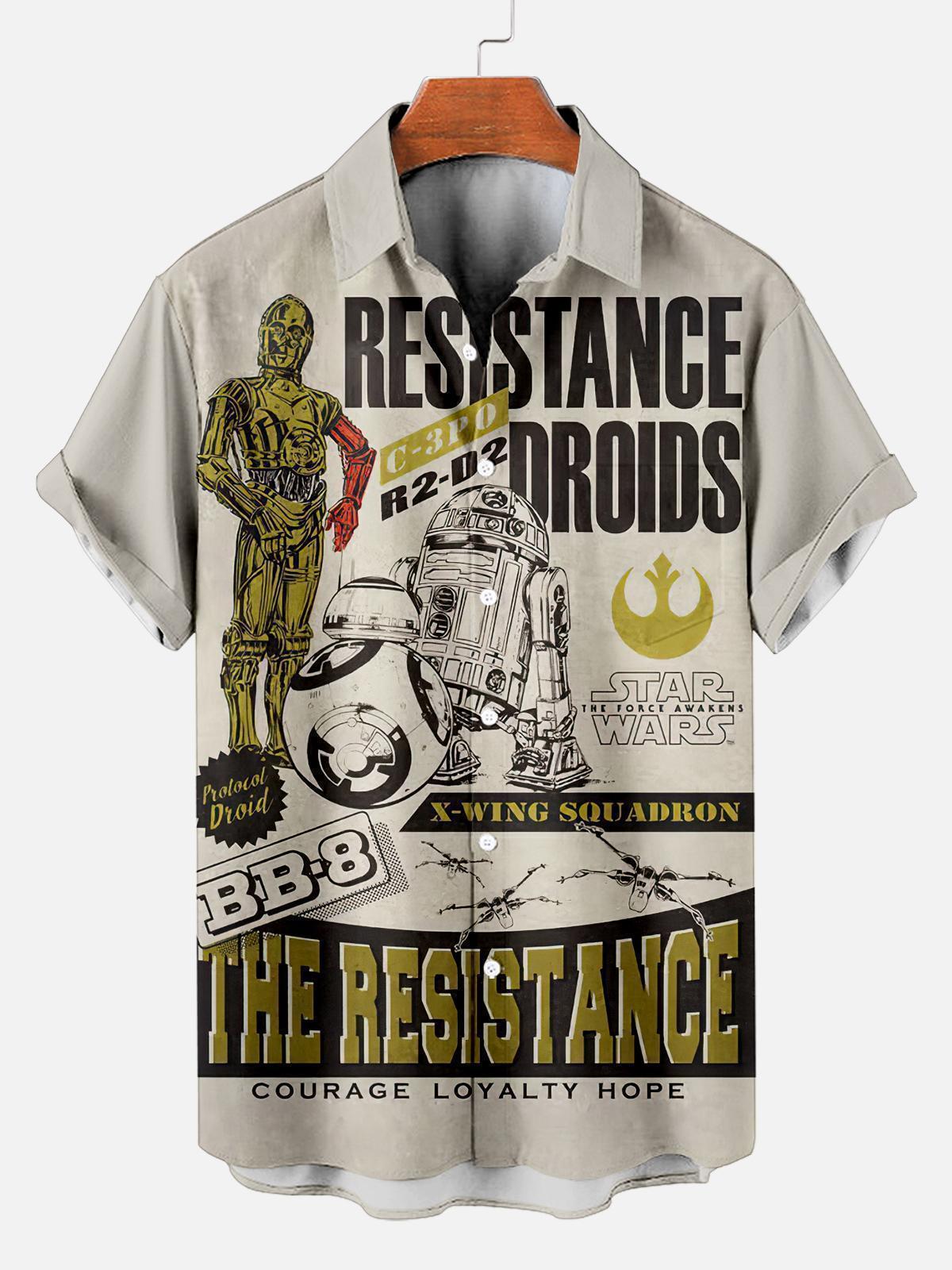 Men's Vintage Classic Movie Graphic Short Sleeve Shirt