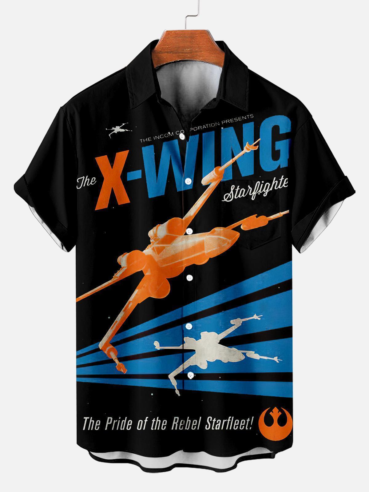Men's Vintage Classic Movie Graphic Short Sleeve Shirt
