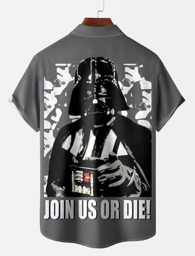 Men's Vintage Classic Movie Graphic Short Sleeve Shirt