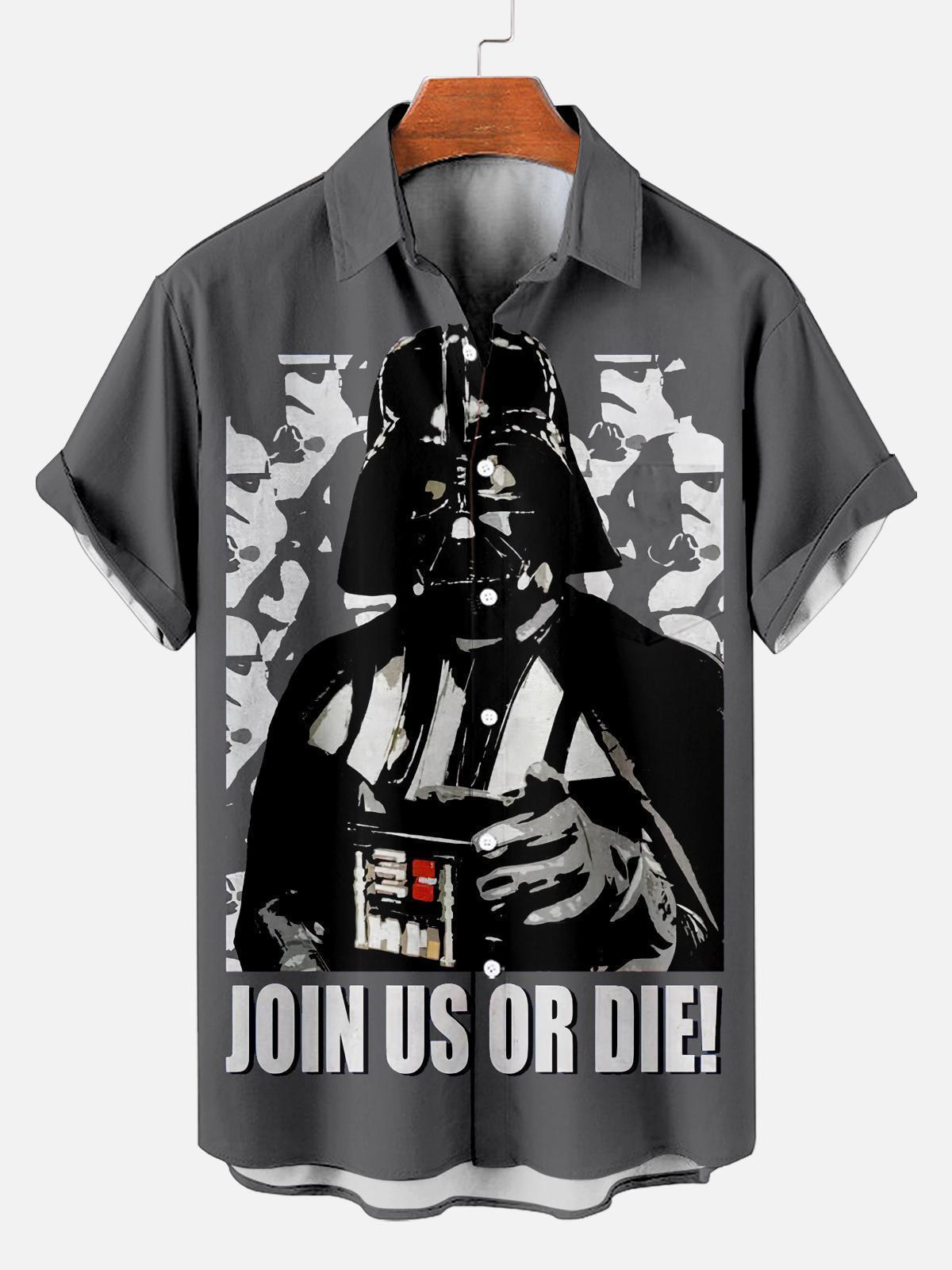 Men's Vintage Classic Movie Graphic Short Sleeve Shirt