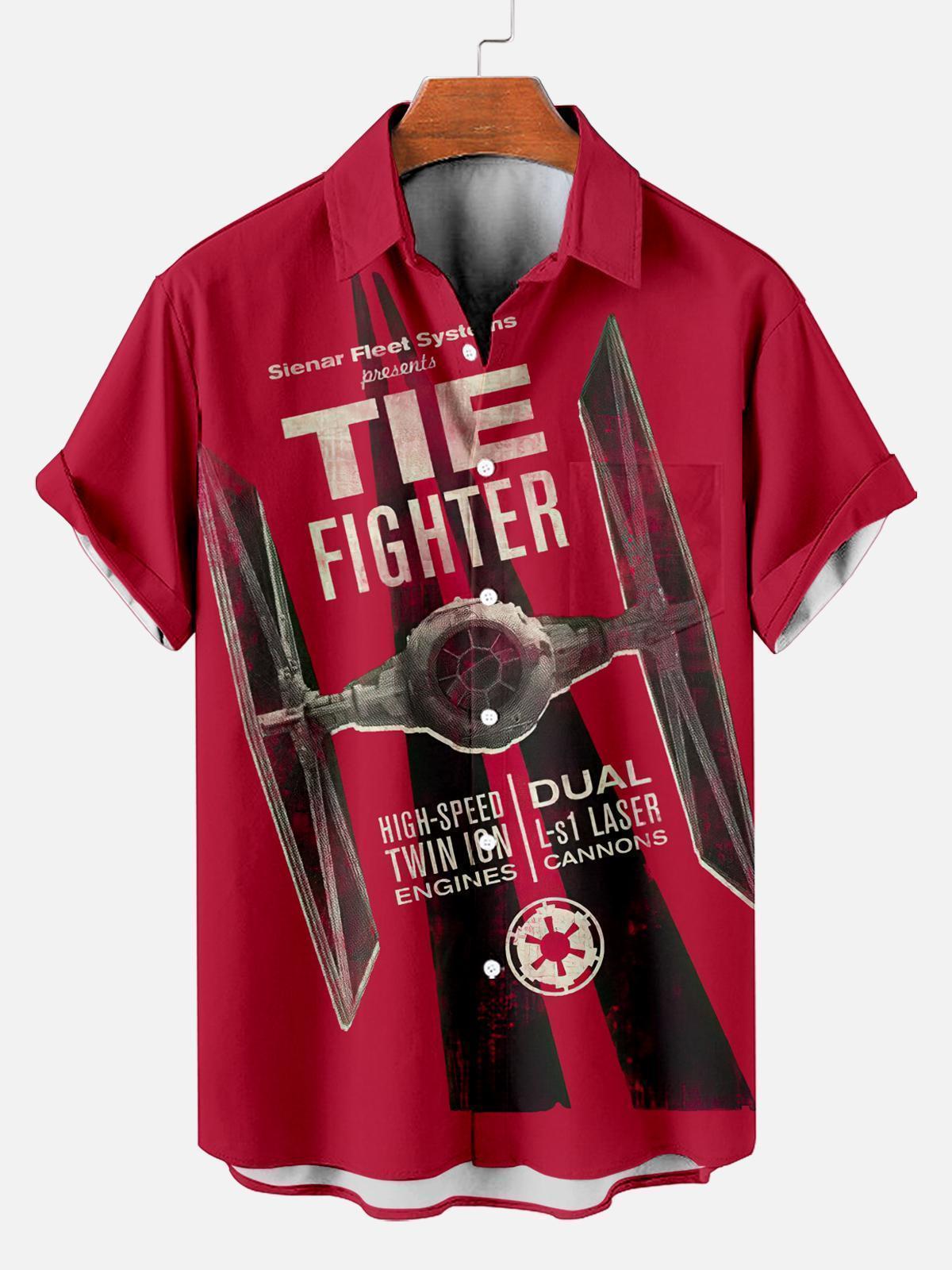 Men's Vintage Classic Movie Graphic Short Sleeve Shirt