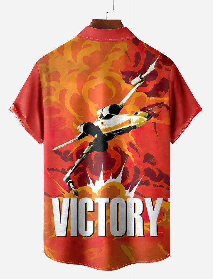 Men's Vintage Classic Movie Graphic Short Sleeve Shirt