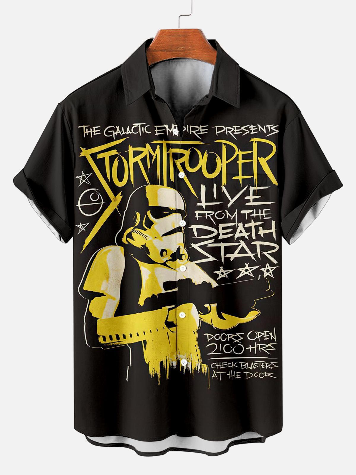 Men's Vintage Classic Movie Graphic Short Sleeve Shirt