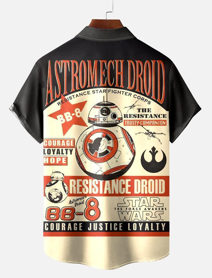 Men's Vintage Classic Movie Graphic Short Sleeve Shirt