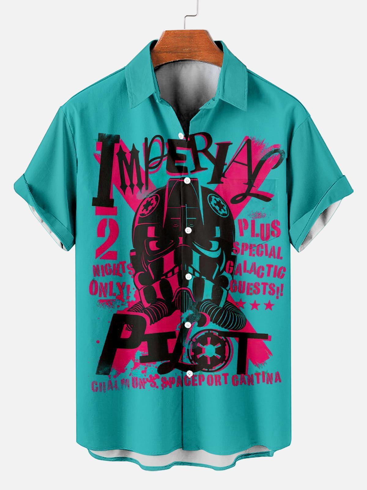 Men's Vintage Classic Movie Graphic Short Sleeve Shirt