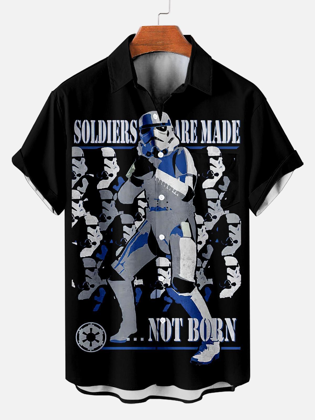 Men's Vintage Classic Movie Graphic Short Sleeve Shirt