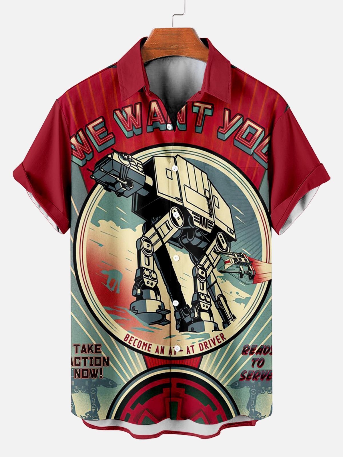 [Copy]Men's Vintage Witch Oil Painting Art Halloween Short Sleeve Shirt