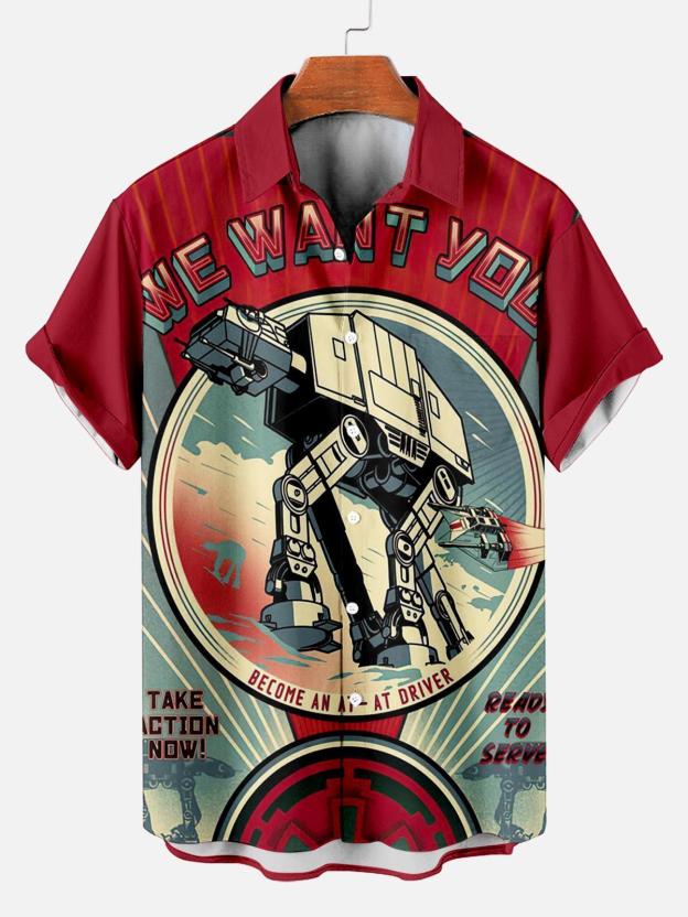 [Copy]Men's Vintage Witch Oil Painting Art Halloween Short Sleeve Shirt