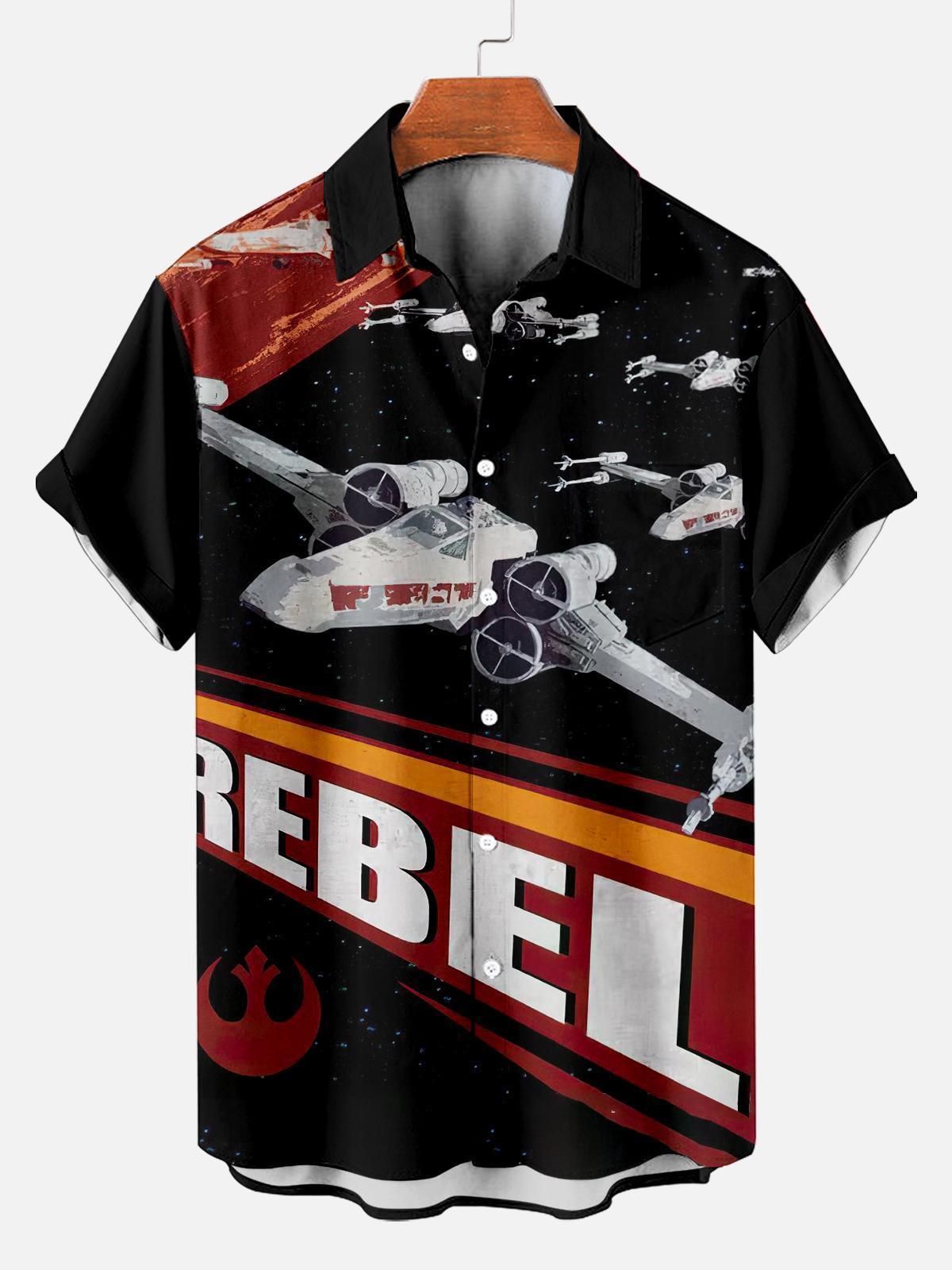 Men's Vintage Classic Movie Graphic Short Sleeve Shirt
