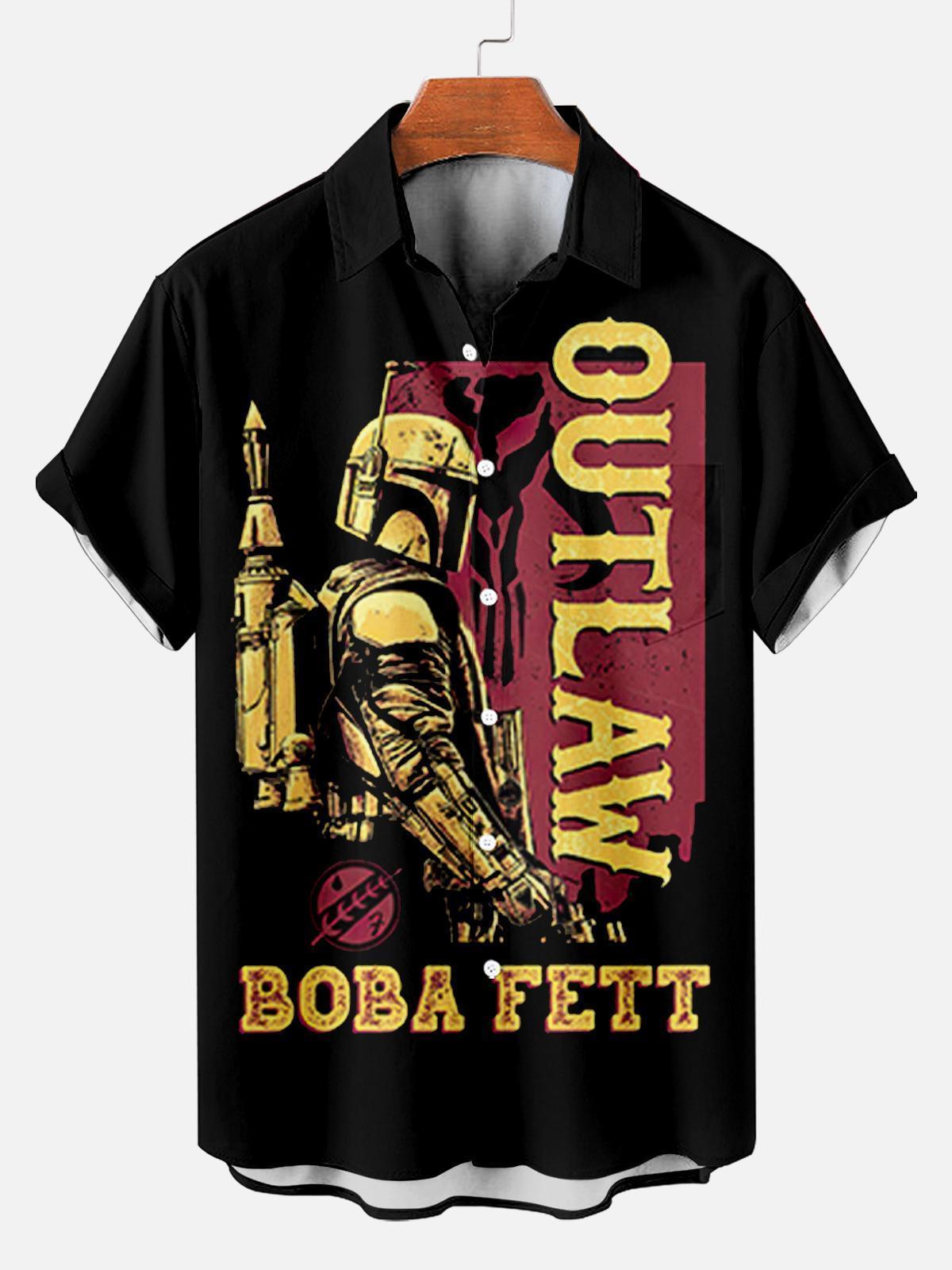 Men's Vintage Classic Movie Graphic Short Sleeve Shirt