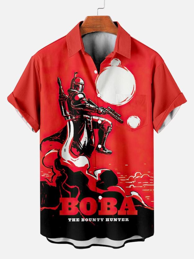 [Copy]Men's Vintage Witch Oil Painting Art Halloween Short Sleeve Shirt