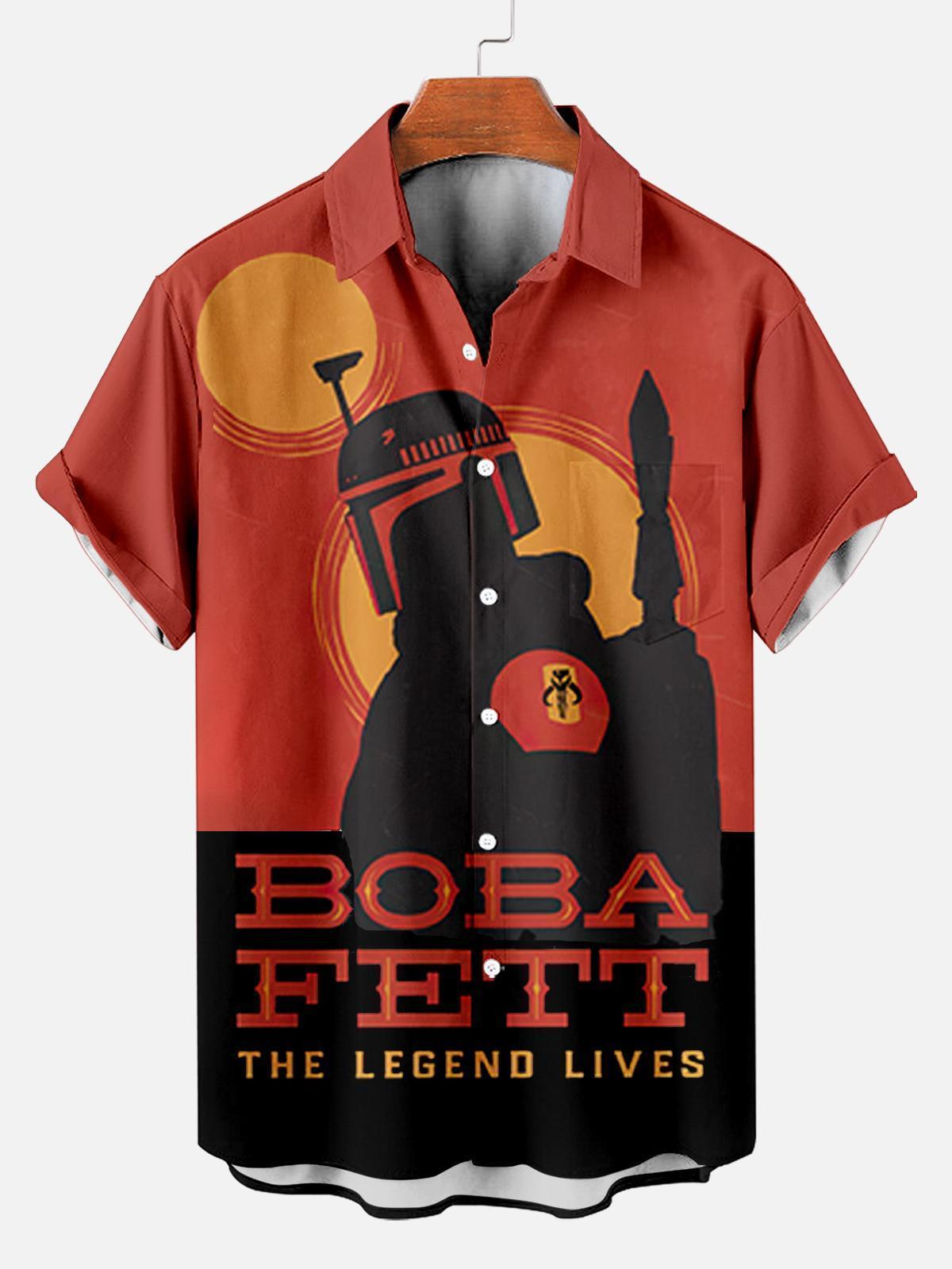 Men's Vintage Classic Movie Graphic Short Sleeve Shirt