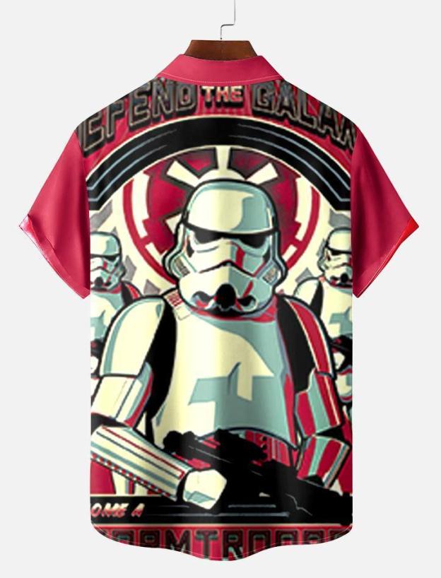 Men's Vintage Classic Movie Graphic Short Sleeve Shirt