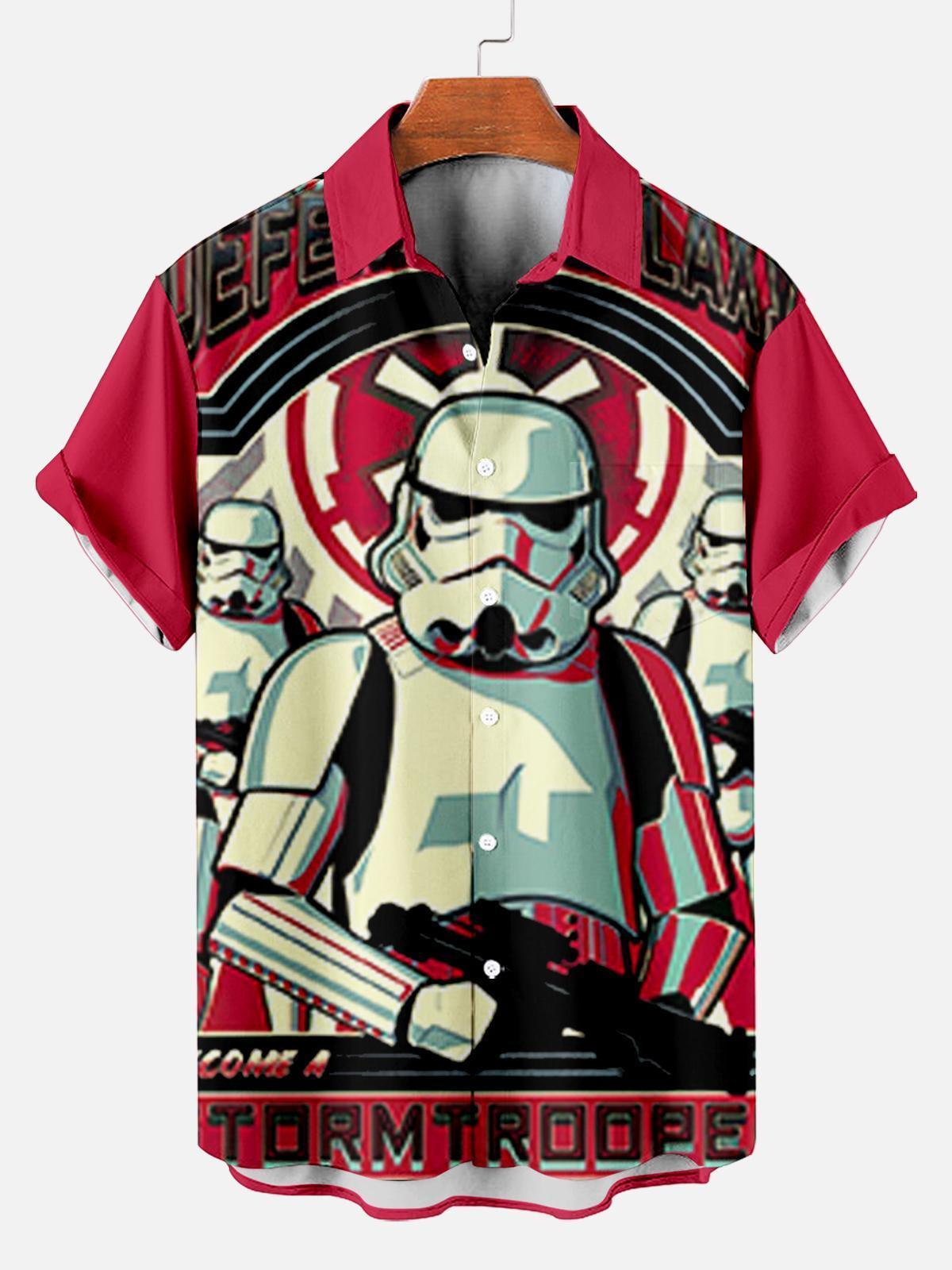 Men's Vintage Classic Movie Graphic Short Sleeve Shirt