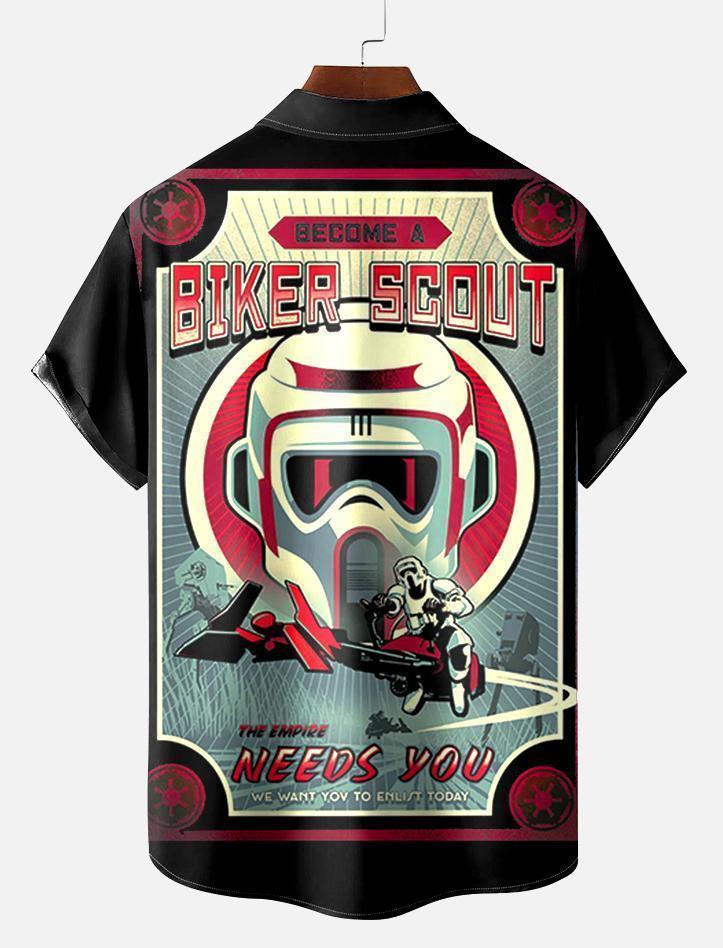 Men's Vintage Classic Movie Graphic Short Sleeve Shirt