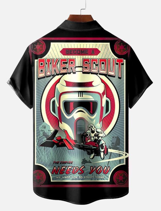 Men's Vintage Classic Movie Graphic Short Sleeve Shirt