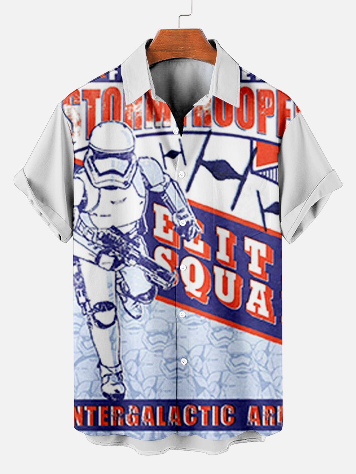 Men's Vintage Classic Movie Graphic Short Sleeve Shirt