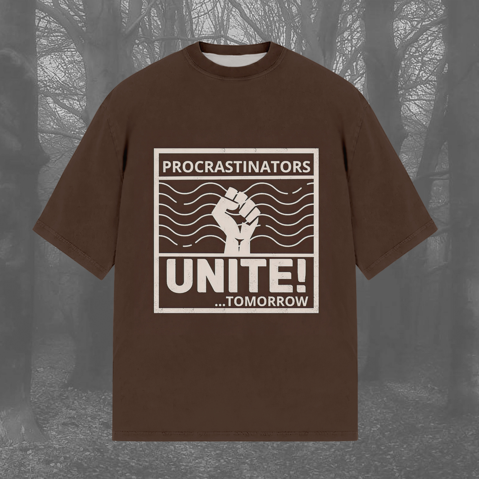 Procrastinators Unite Tomorrow Unisex Casual Printed Crew Neck Short Sleeve