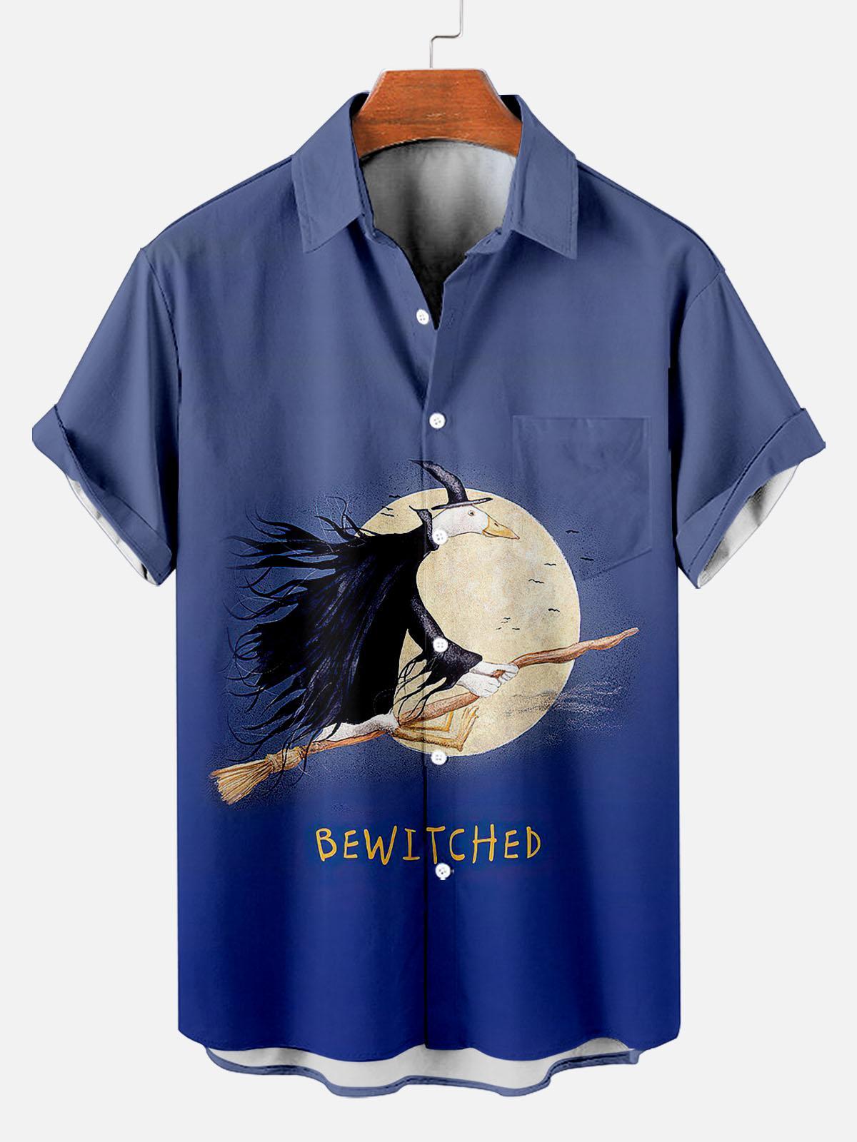 Men's Halloween Fun Duck Short Sleeve Shirt