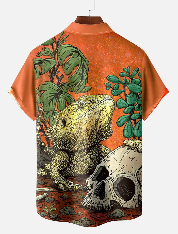 Day of the Dead Skull Comic Men's Short Sleeve Shirt