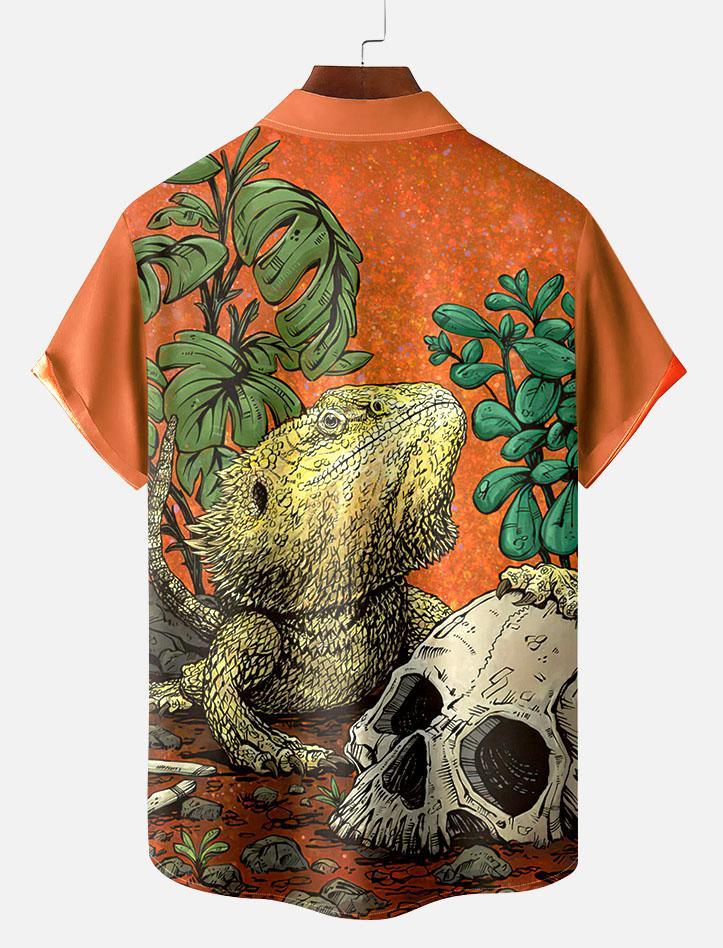 Day of the Dead Skull Comic Men's Short Sleeve Shirt