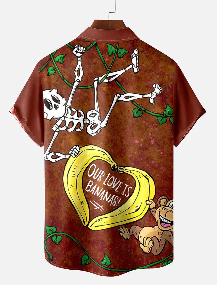 Day of the Dead Skull Comic Men's Short Sleeve Shirt