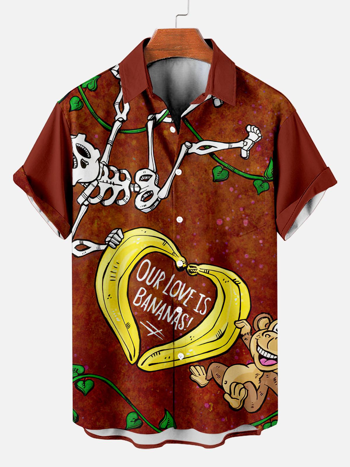 Day of the Dead Skull Comic Men's Short Sleeve Shirt