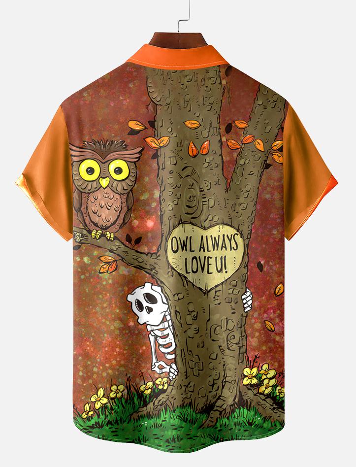 Day of the Dead Skull Comic Men's Short Sleeve Shirt