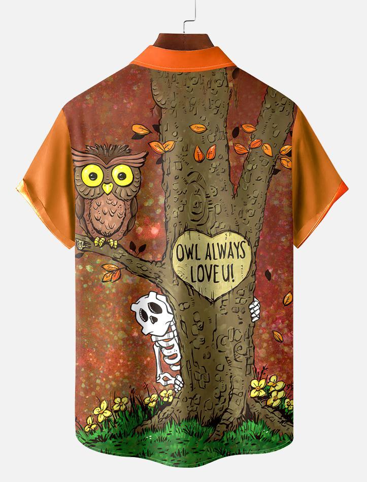Day of the Dead Skull Comic Men's Short Sleeve Shirt