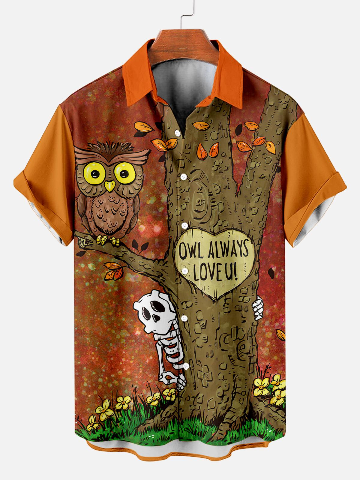 Day of the Dead Skull Comic Men's Short Sleeve Shirt