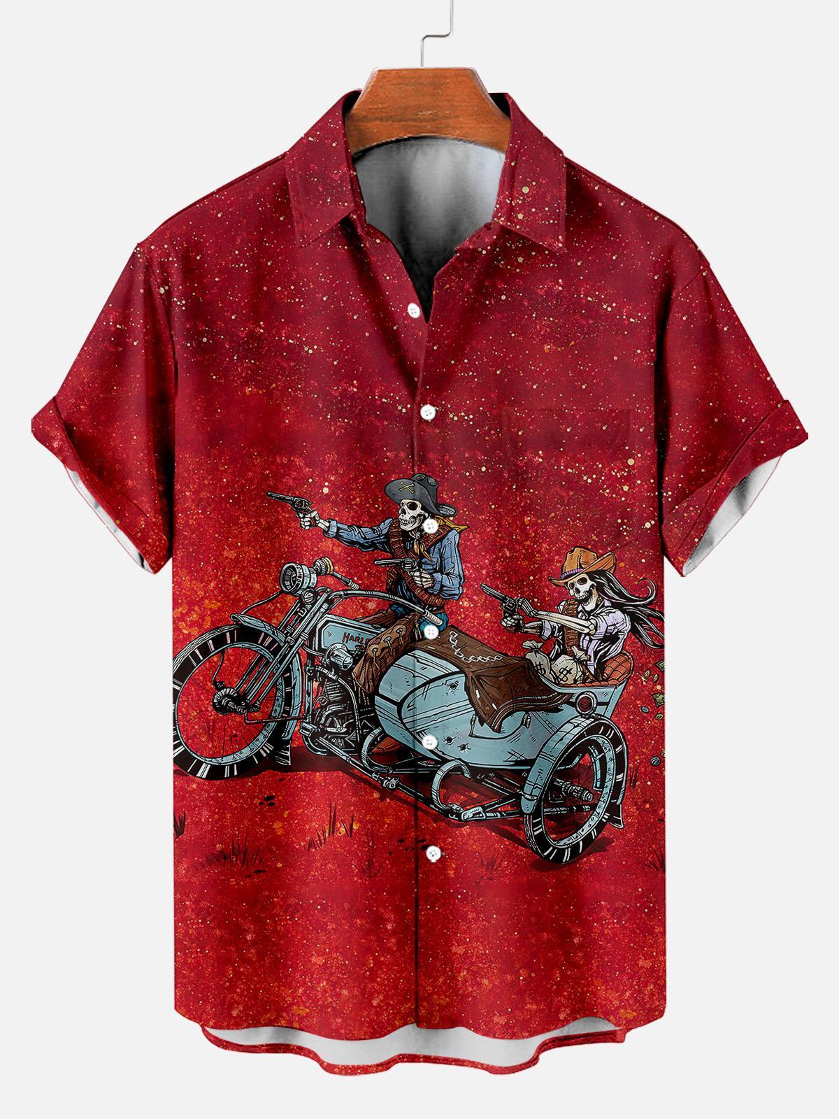 Men's Hawaiian Fun Little Yellow Duck Holiday Casual Short Sleeve Shir