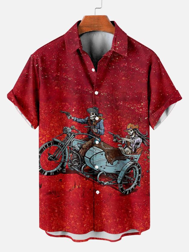 Men's Hawaiian Fun Little Yellow Duck Holiday Casual Short Sleeve Shir