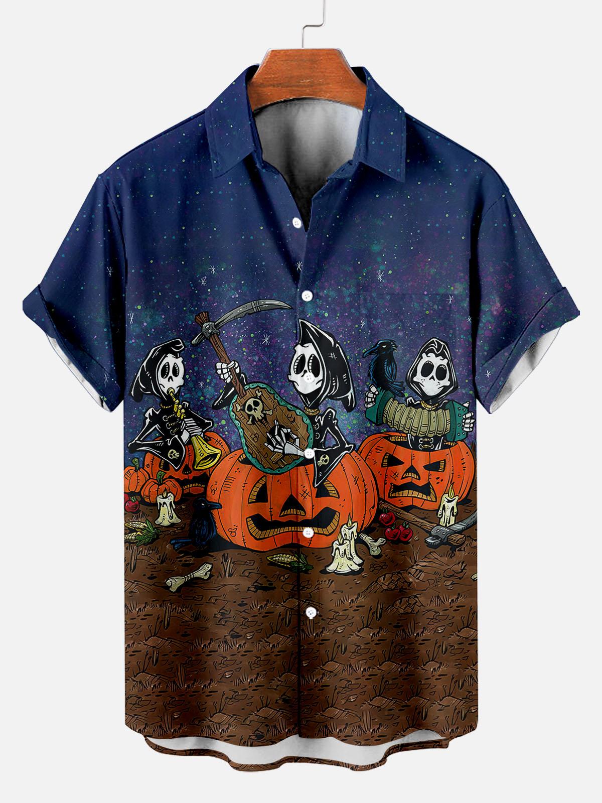 Men's Hawaiian Fun Little Yellow Duck Holiday Casual Short Sleeve Shir