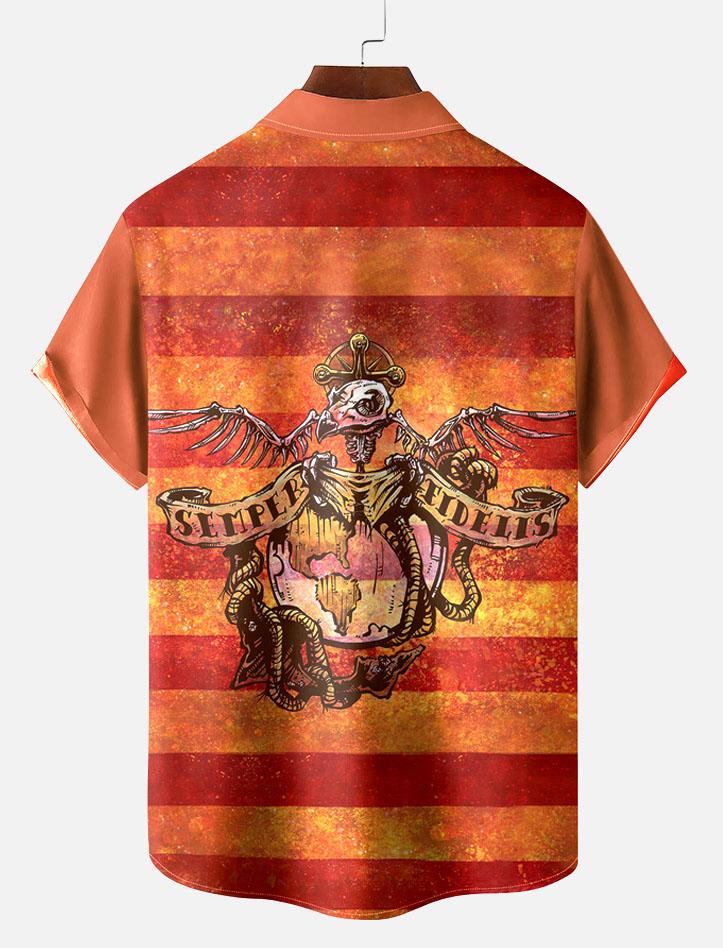 Day of the Dead Skull Comic Men's Short Sleeve Shirt