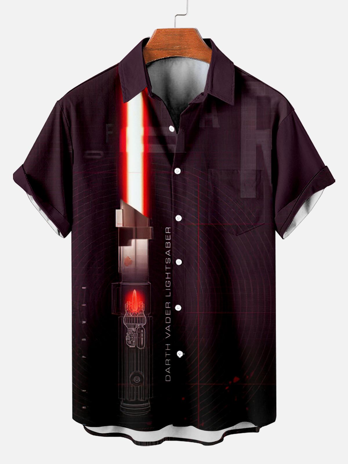 Men's Vintage Classic Movie Graphic Short Sleeve Shirt