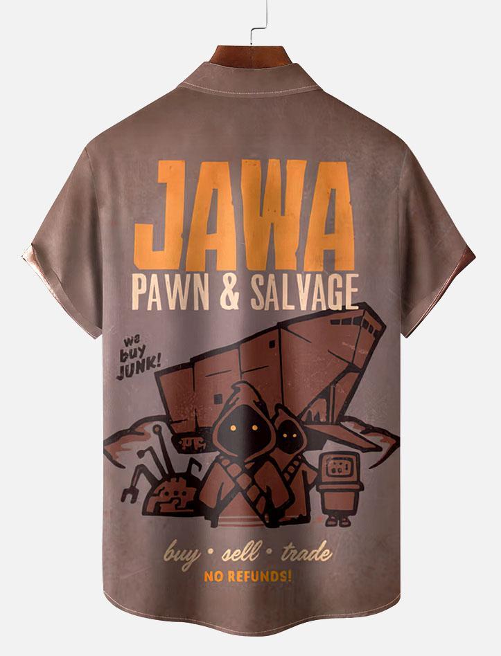 Men's Vintage Classic Movie Graphic Short Sleeve Shirt