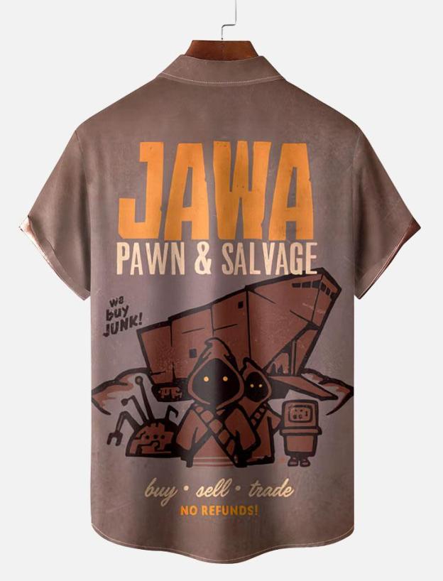 Men's Vintage Classic Movie Graphic Short Sleeve Shirt