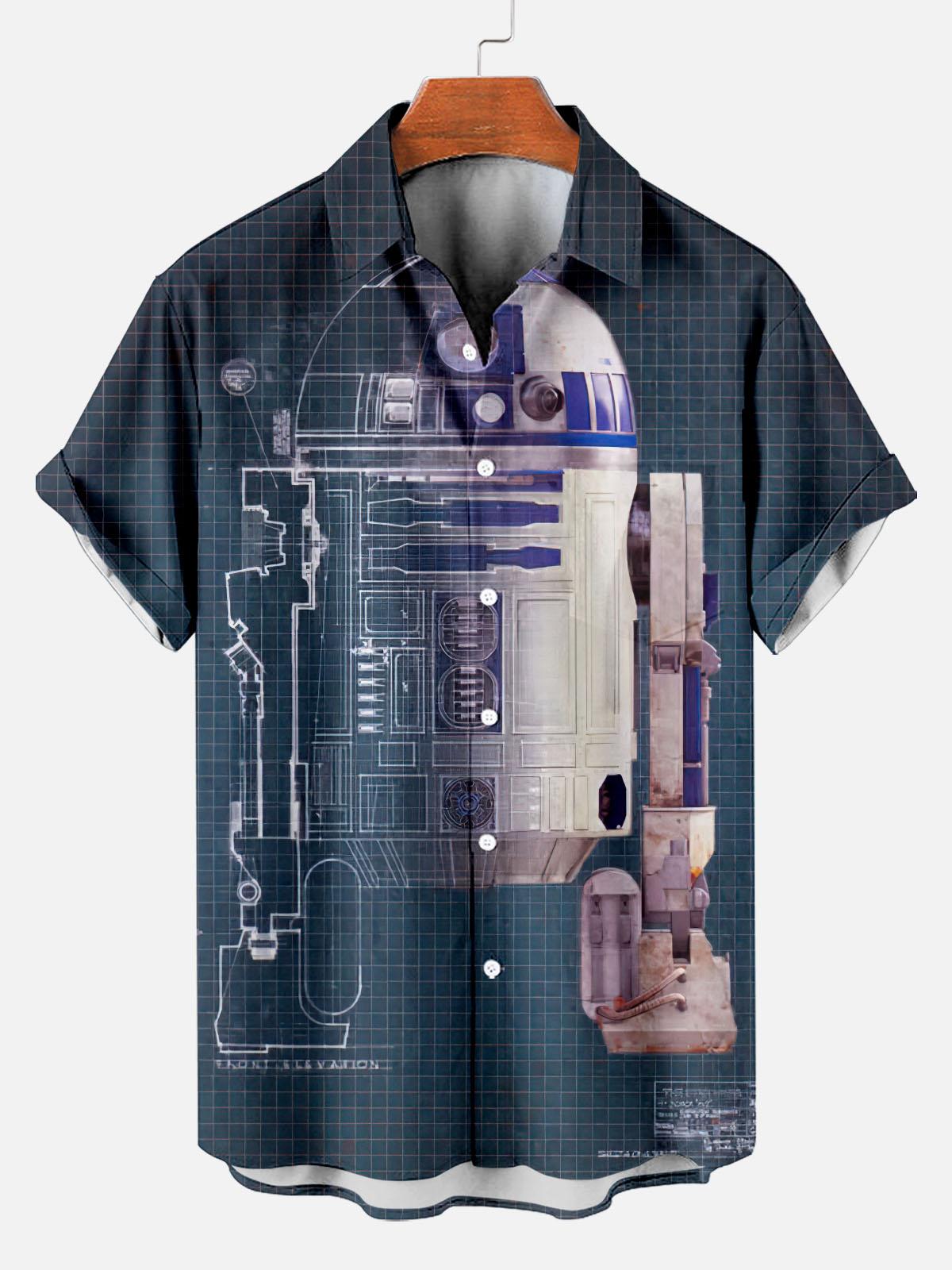 Men's Vintage Classic Movie Graphic Short Sleeve Shirt