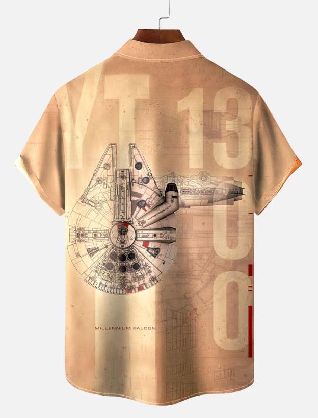 Men's Vintage Classic Movie Graphic Short Sleeve Shirt